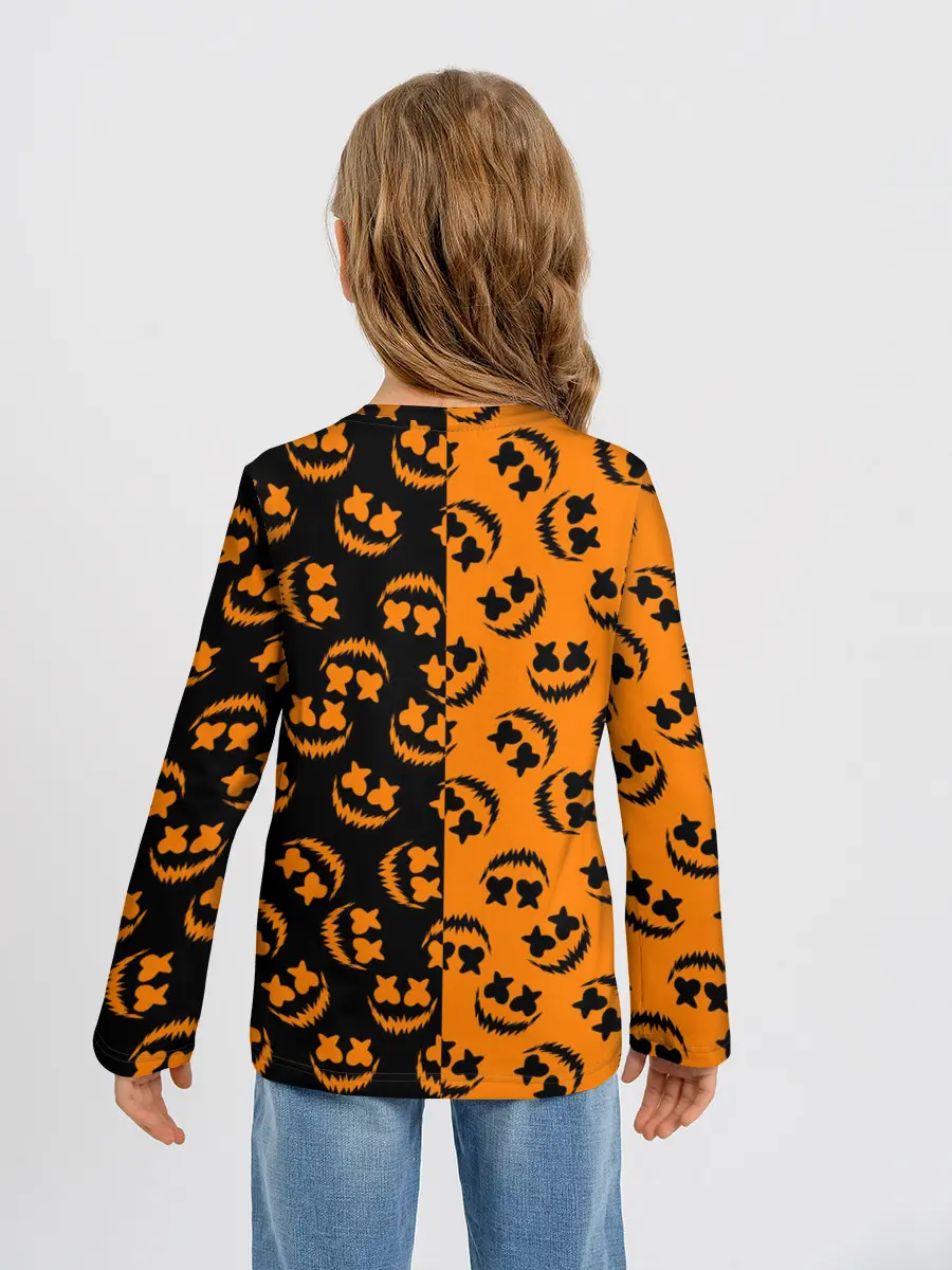 Детский лонгслив / УЛЫБКА ТЫКВЫ / ХЕЛЛОУИН