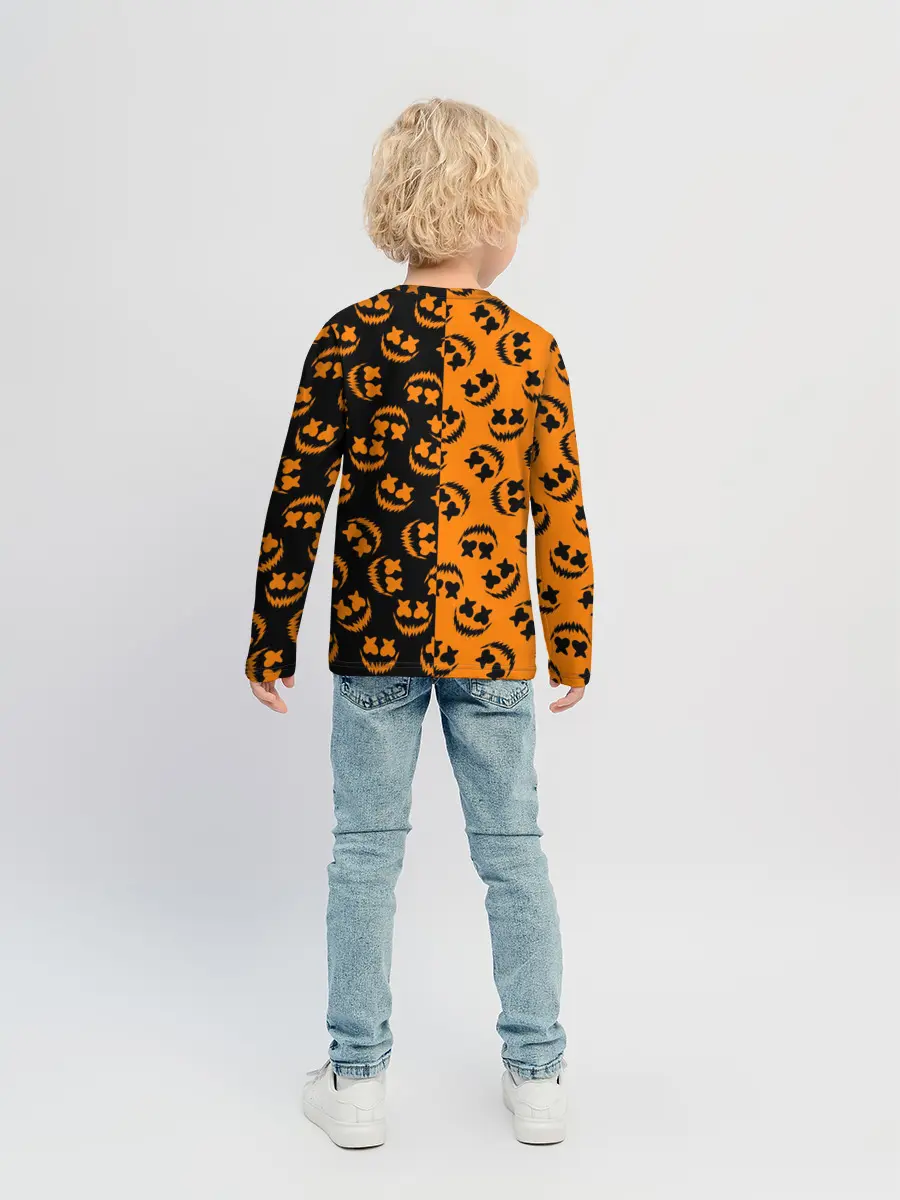 Детский лонгслив / УЛЫБКА ТЫКВЫ / ХЕЛЛОУИН