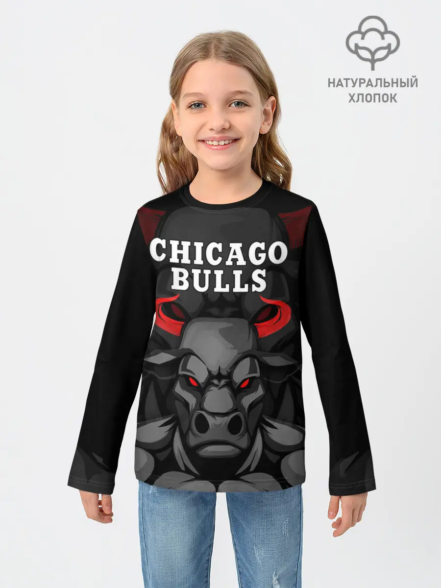 Детский лонгслив / CHICAGO BULLS ЯРОСТНЫЙ БЫК