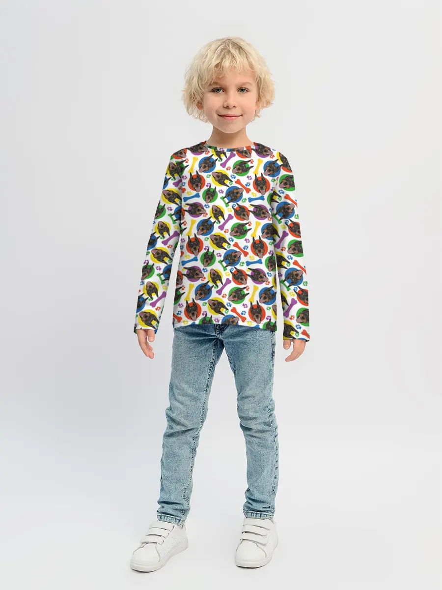 Детский лонгслив / Доберман