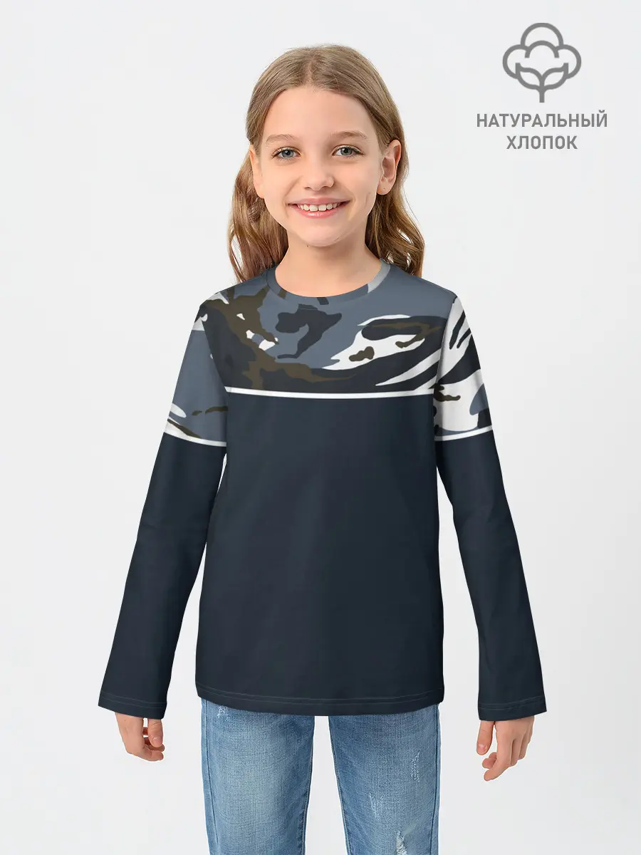 Детский лонгслив / Камуфляж 2.0