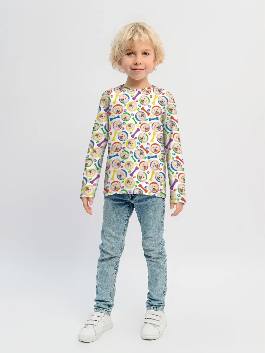 Детский лонгслив / Пудель