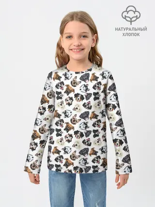 Детский лонгслив / Разные Породы Собак