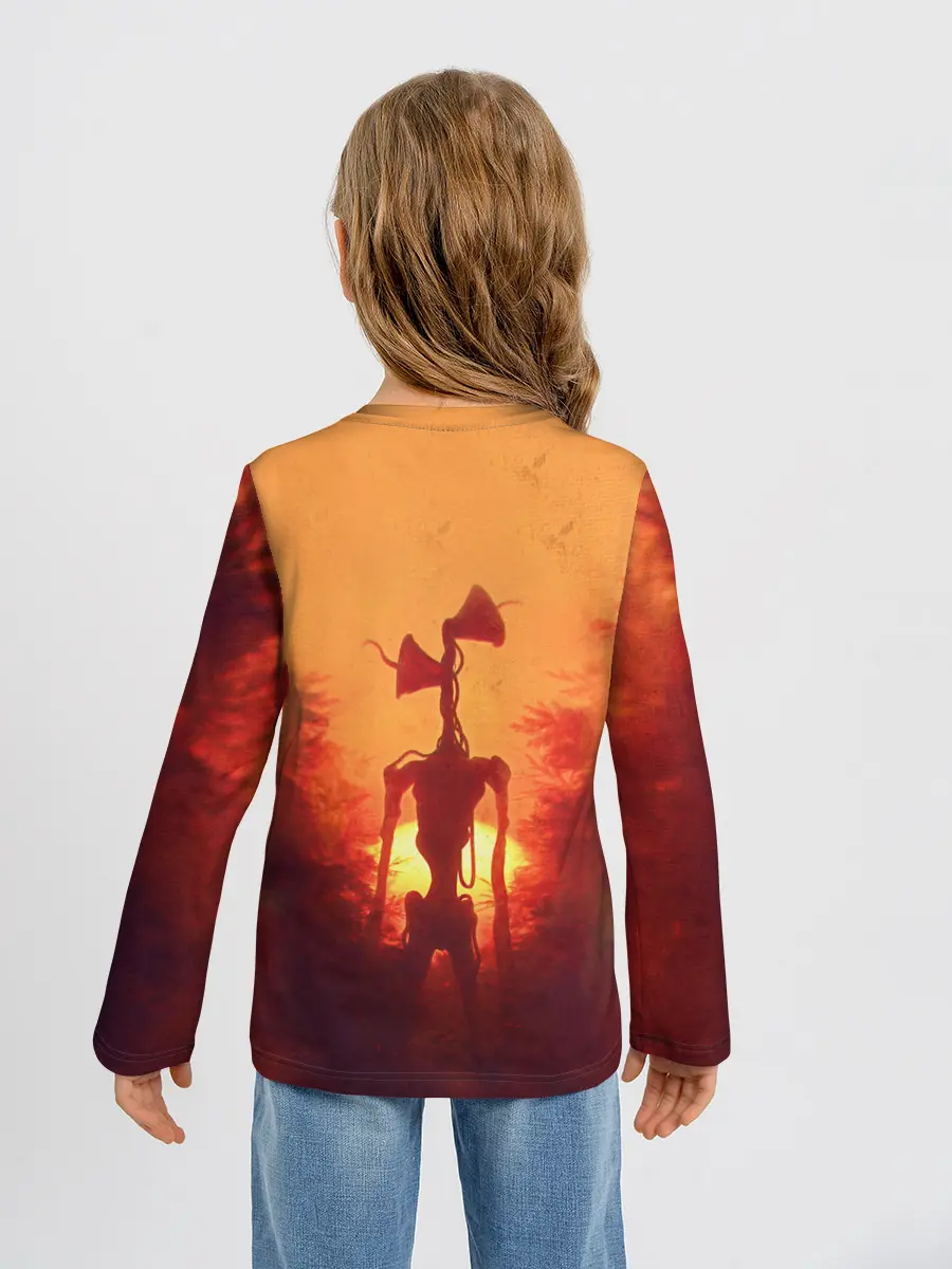 Детский лонгслив / СИРЕНОГОЛОВЫЙ НА ЗАКАТЕ