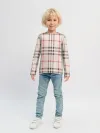 Детский лонгслив / Светлая клетка