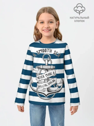 Детский лонгслив / в спокойном море плохие моряки