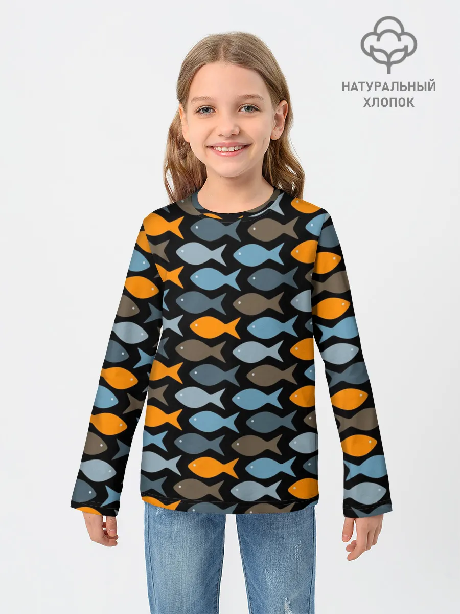 Детский лонгслив / Рыбки