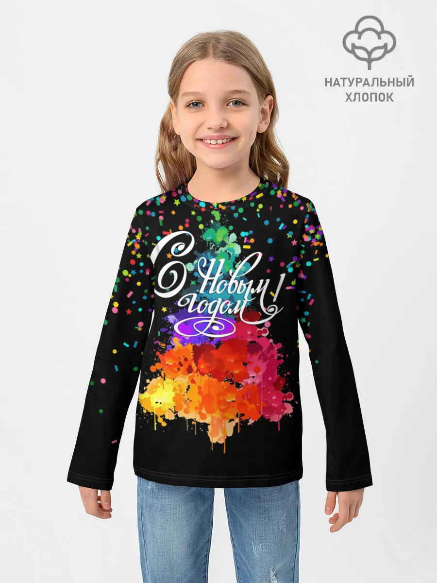 Детский лонгслив / Ёлка