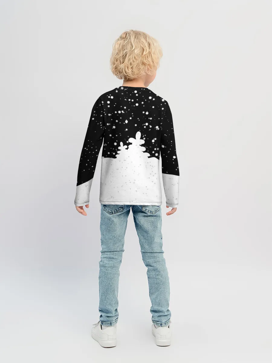 Детский лонгслив / Поросенок в цилиндре