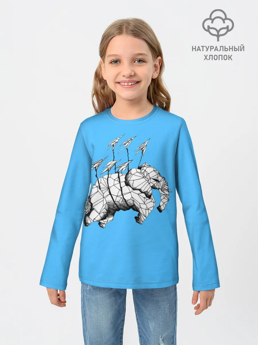 Детский лонгслив / Бумажный Слон