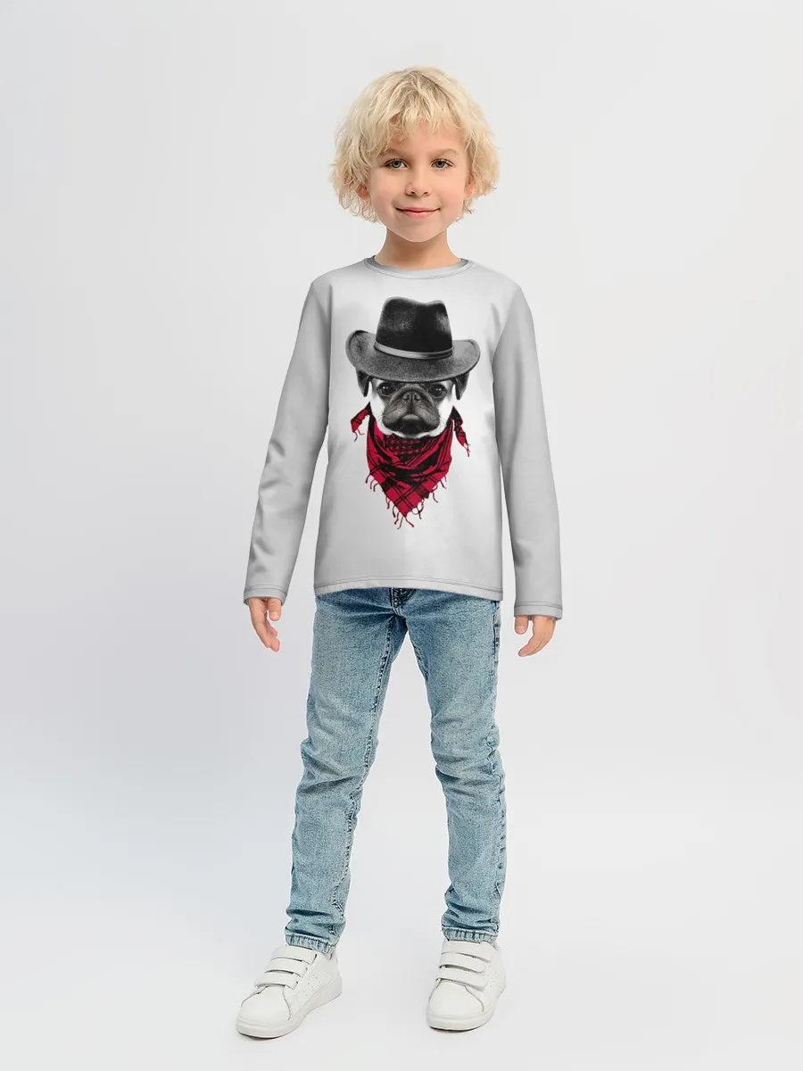Детский лонгслив / Мопс