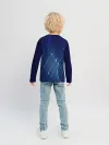 Детский лонгслив / Синяя спираль абстракция