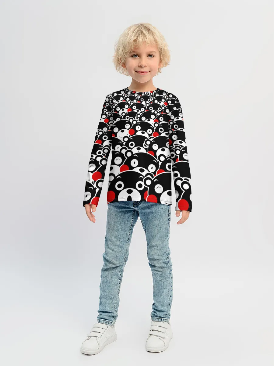 Детский лонгслив / Узор кумамонов
