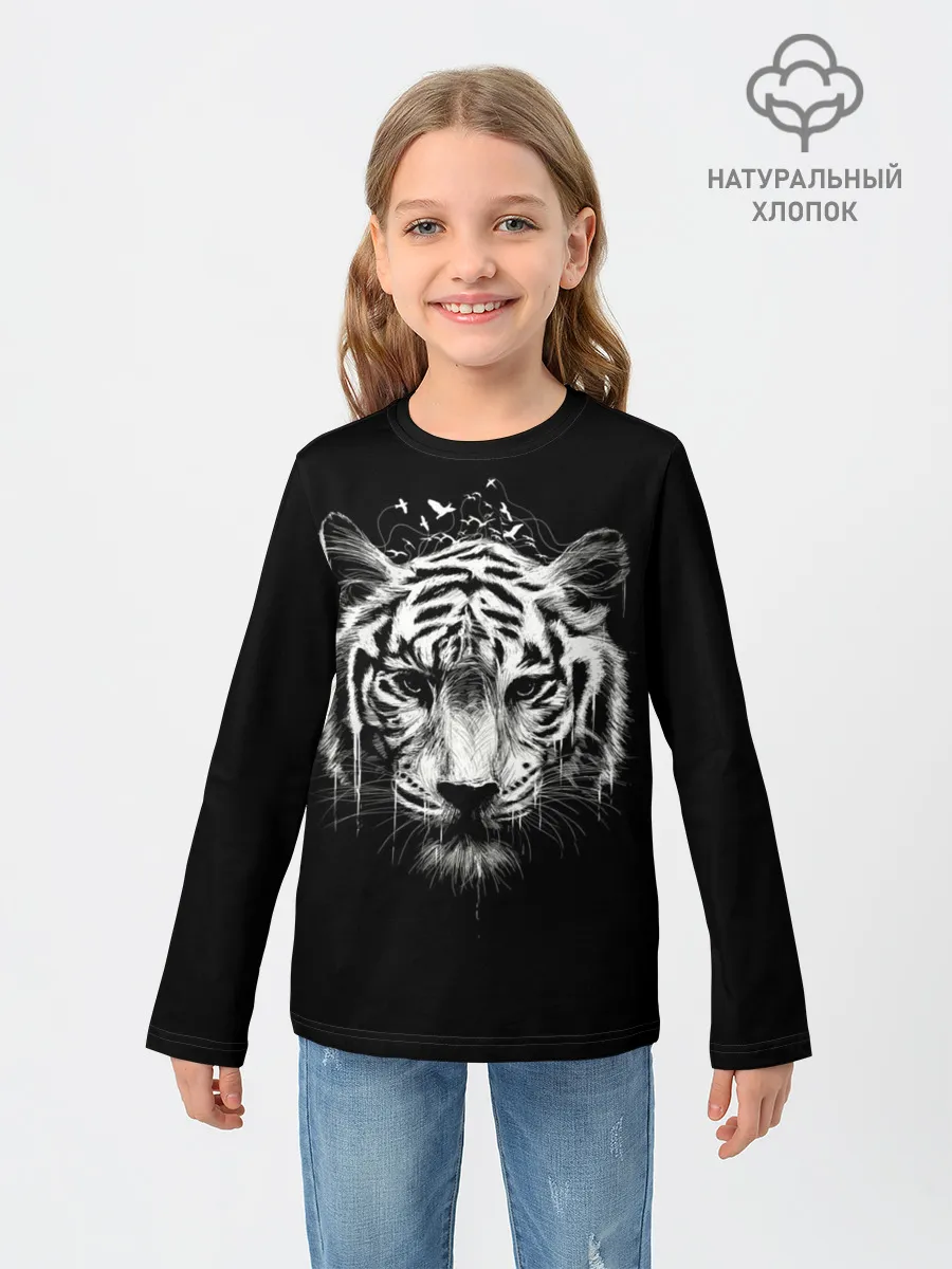 Детский лонгслив / Dark Tiger