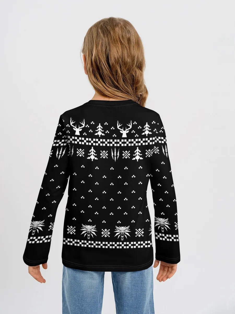 Детский лонгслив / ВЕДЬМАК НОВОГОДНИЙ