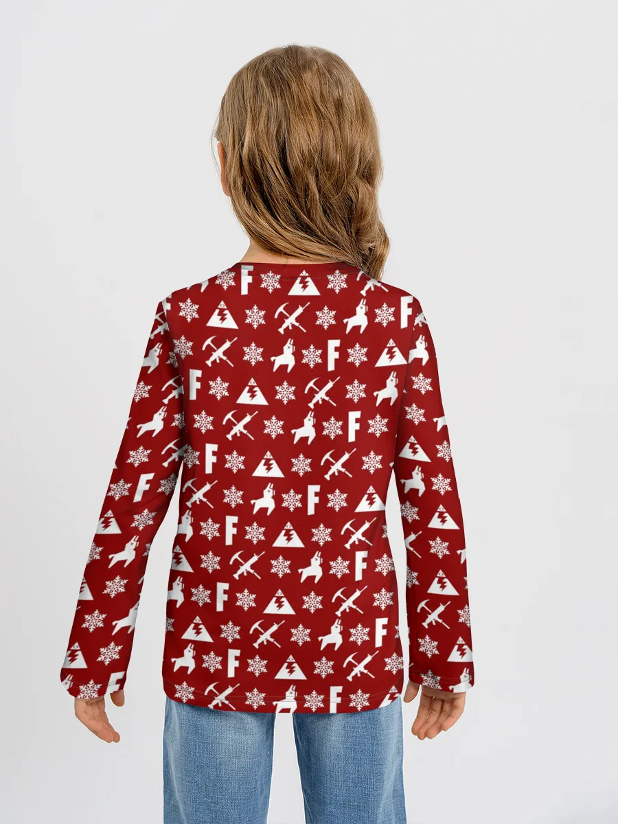 Детский лонгслив / FORTNITE НОВОГОДНИЙ