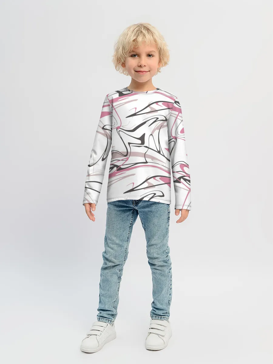 Детский лонгслив / Хаотичные линии