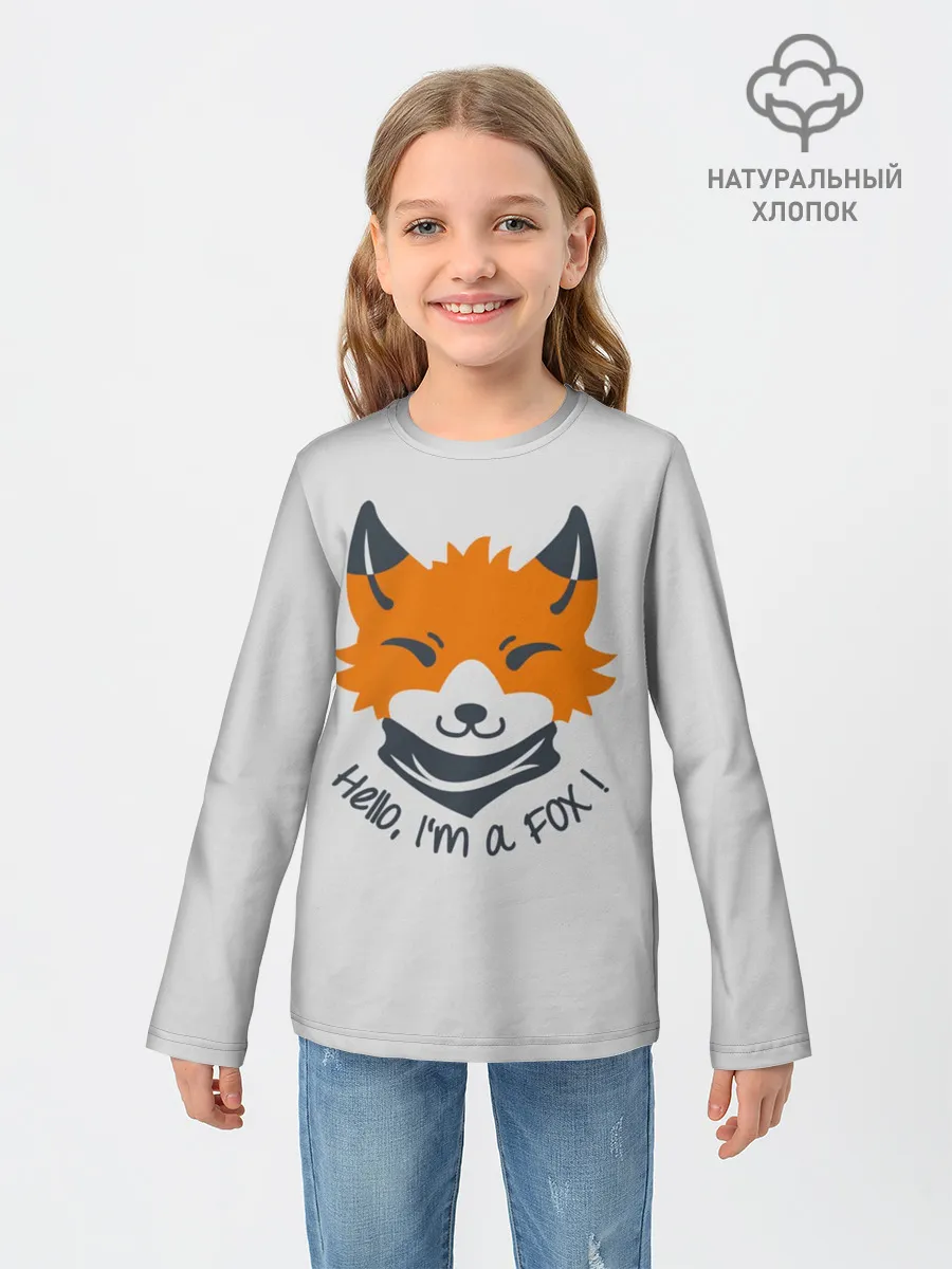 Детский лонгслив / Hello Fox