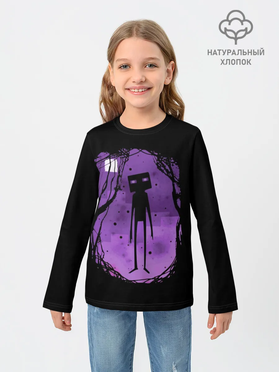 Детский лонгслив / Minecraft Эндермен