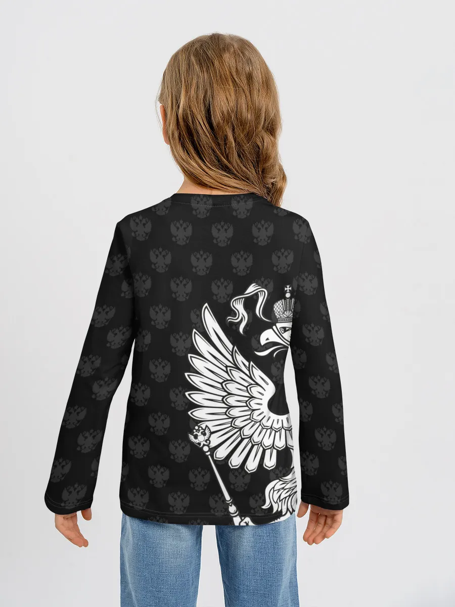 Детский лонгслив / Россия / Премиум Black