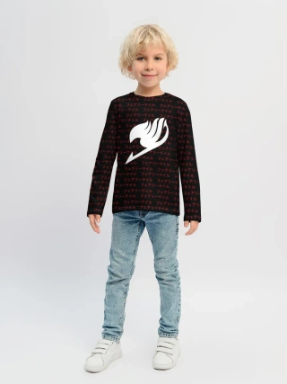 Детский лонгслив / Лого Фейритейл белое