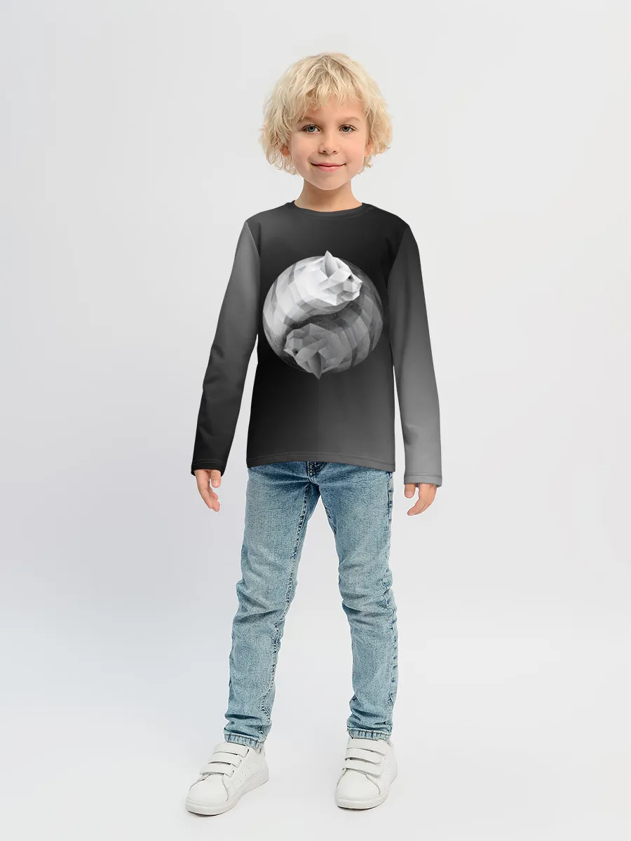 Детский лонгслив / Янь Янь Котики