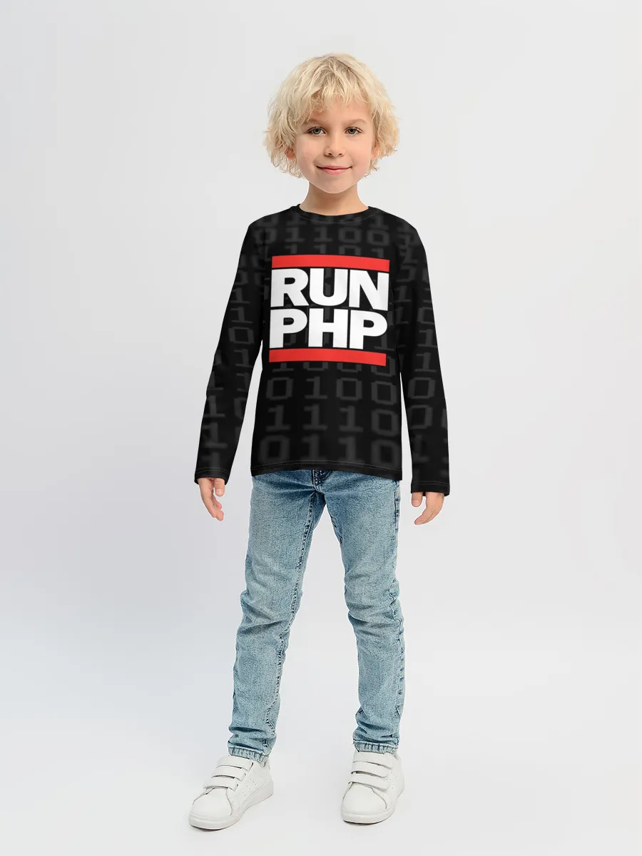 Детский лонгслив / Run PHP