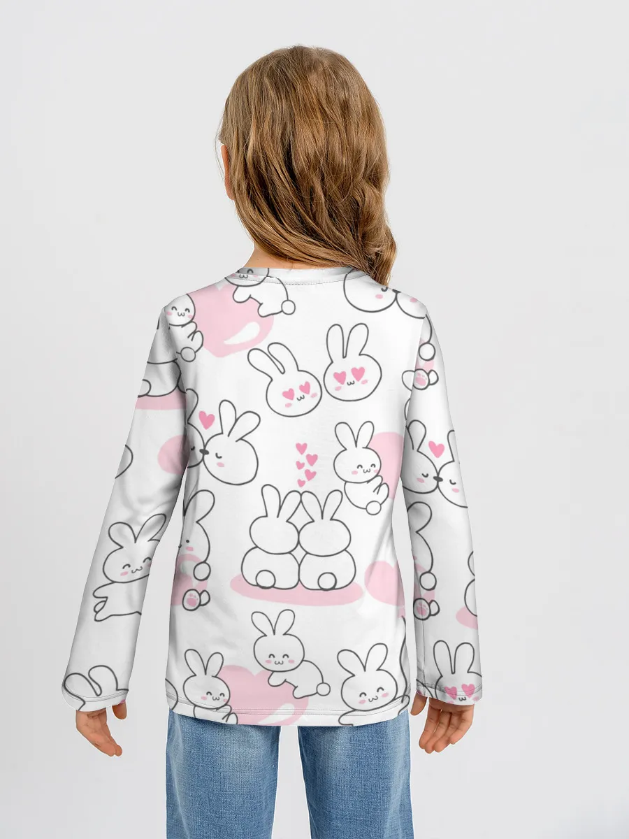 Детский лонгслив / Зайки любовь