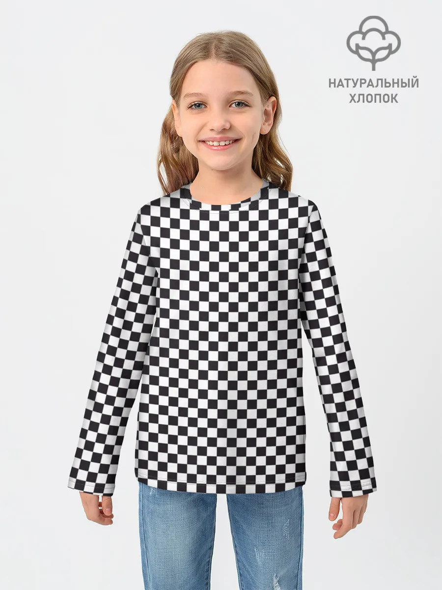 Детский лонгслив / Checkerboard