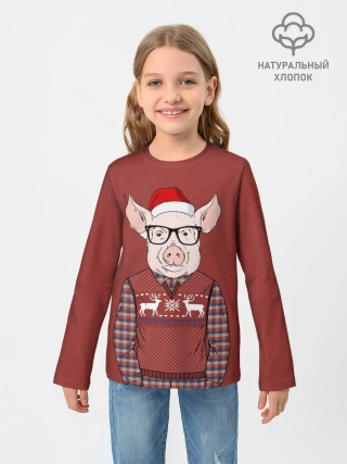 Детский лонгслив / New Year Pig