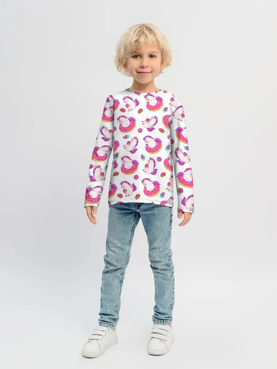 Детский лонгслив / Единорожки и вкусняшки