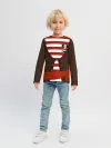 Детский лонгслив / Костюм пирата в красную полоску
