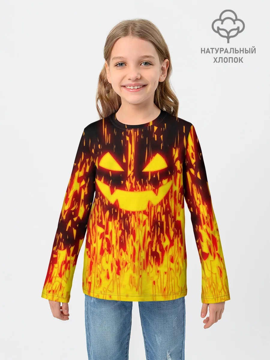 Детский лонгслив / FIRE PUMPKIN