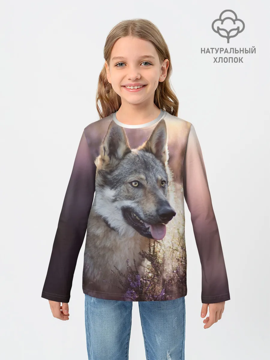 Детский лонгслив / Волк