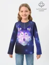 Детский лонгслив / Космический Волк