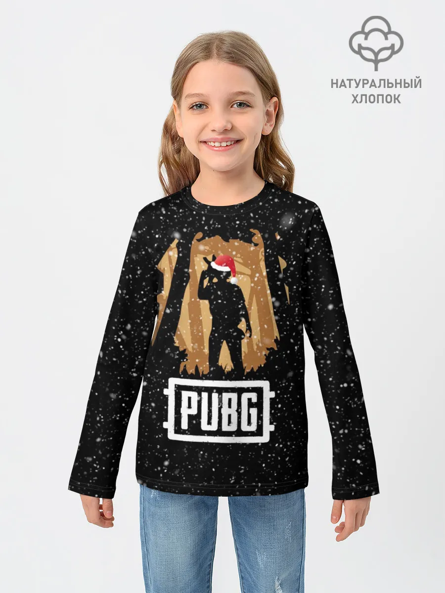 Детский лонгслив / Новогодний PUBG