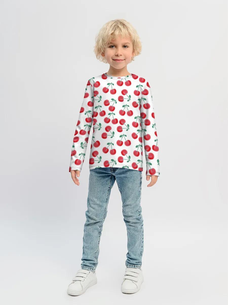 Детский лонгслив / Вишневое настроение
