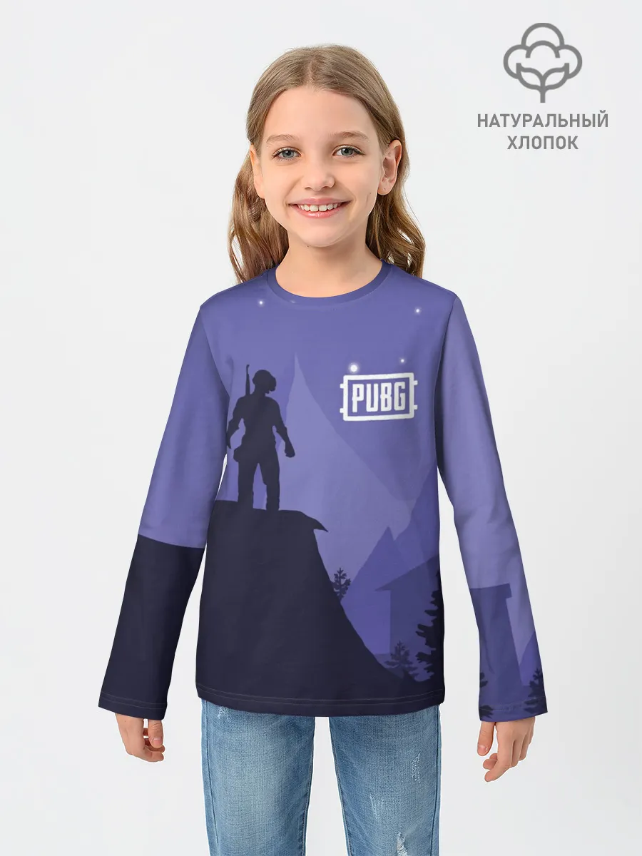 Детский лонгслив / Ночной PUBG