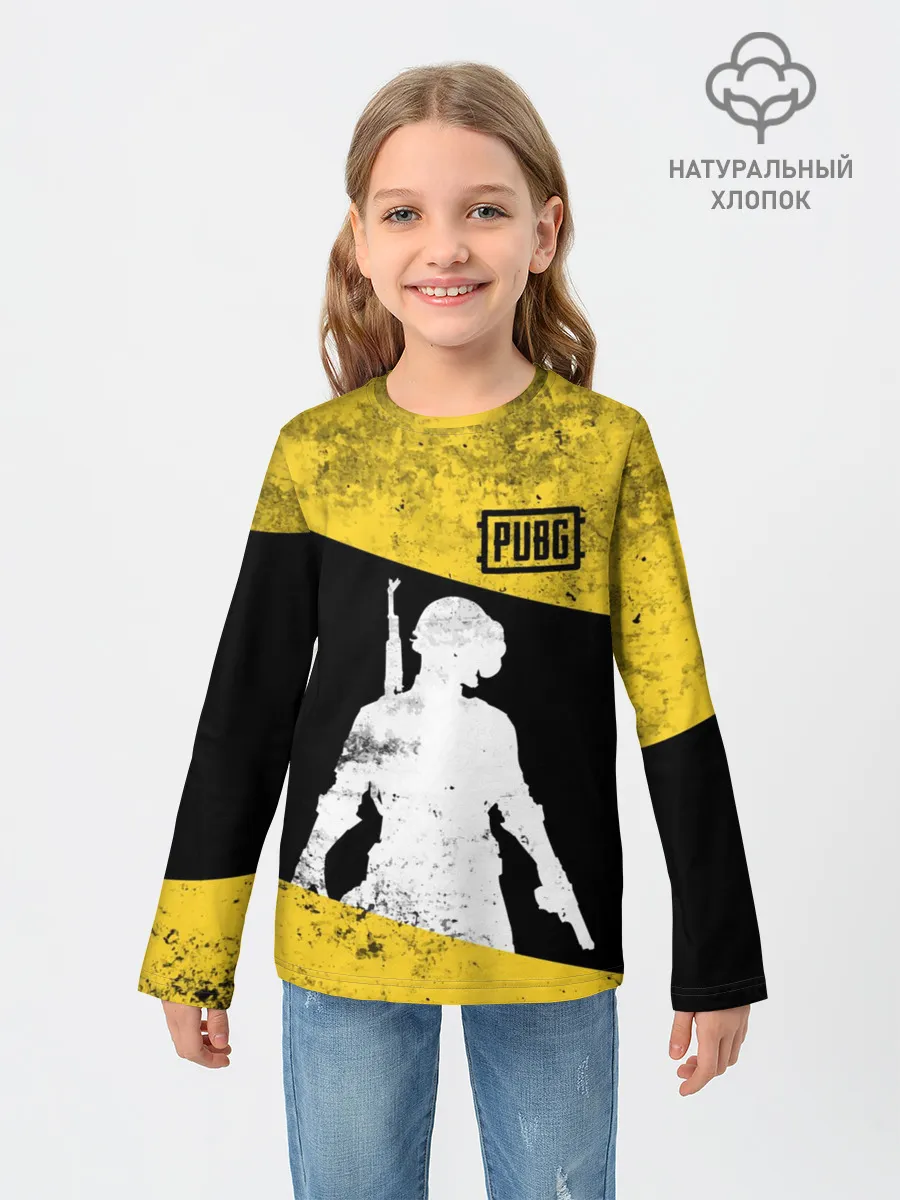 Детский лонгслив / PUBG Grunge