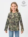 Детский лонгслив / Лесной камуфляж с бутылками