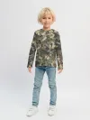 Детский лонгслив / Лесной камуфляж с бутылками