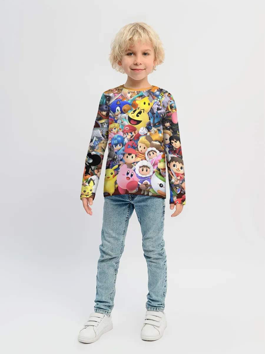 Детский лонгслив / Super Smash Bros
