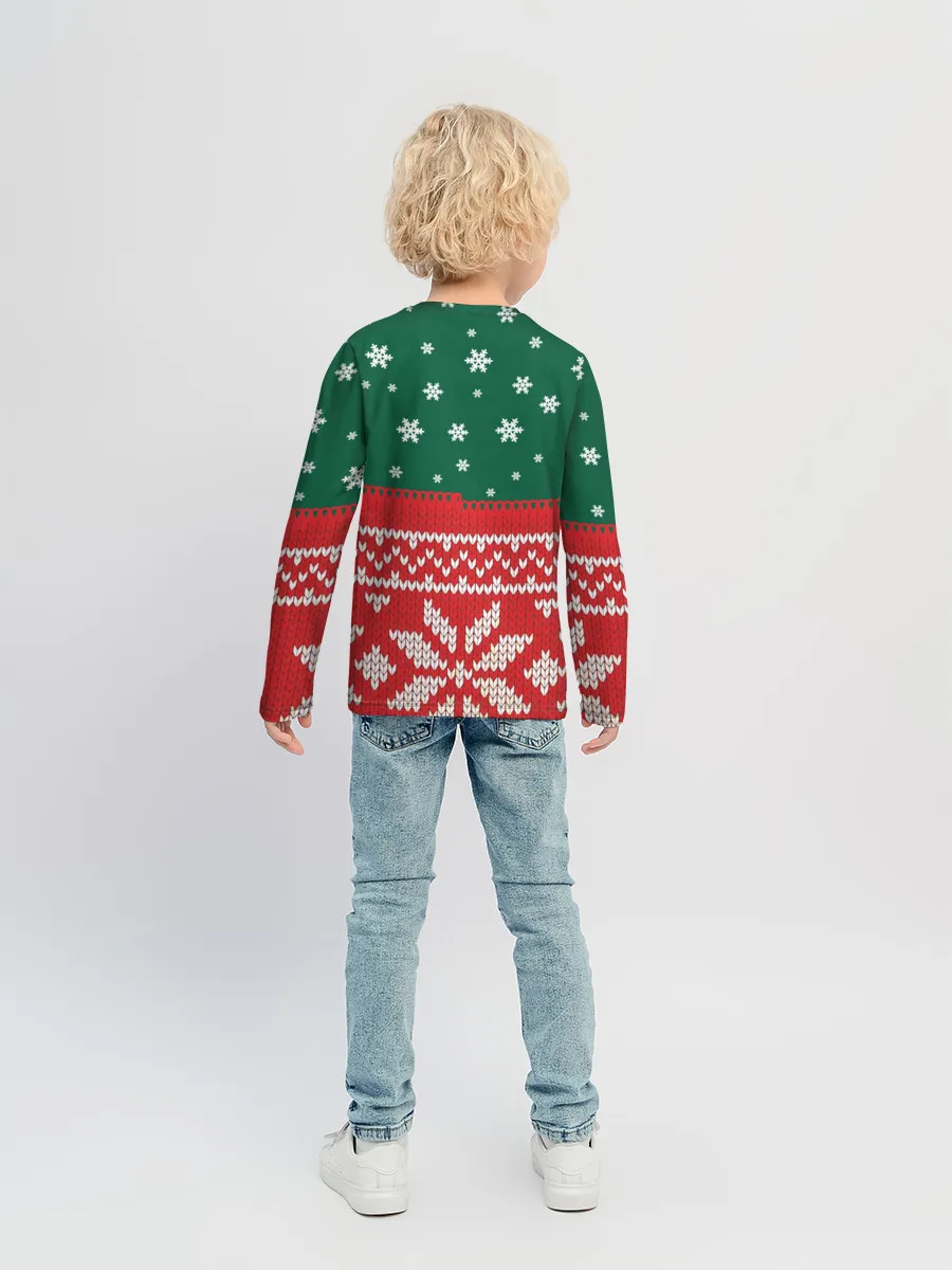 Детский лонгслив / Новогодний Евгений