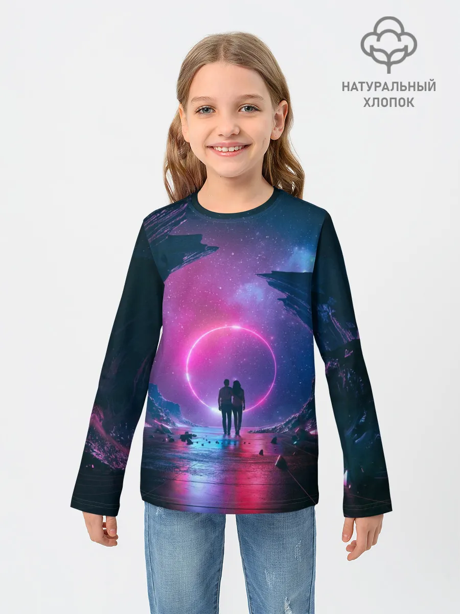 Детский лонгслив / Любовь в космосе