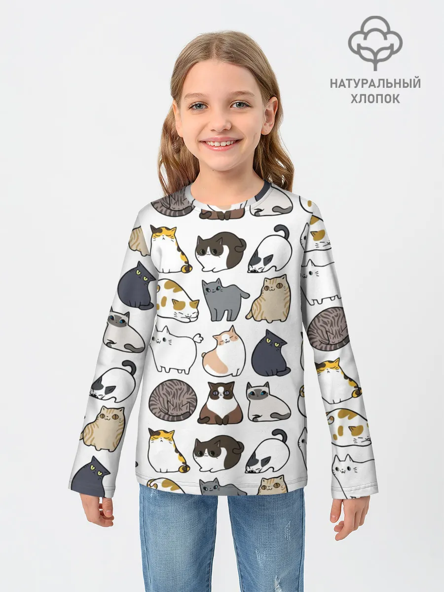Детский лонгслив / Котики