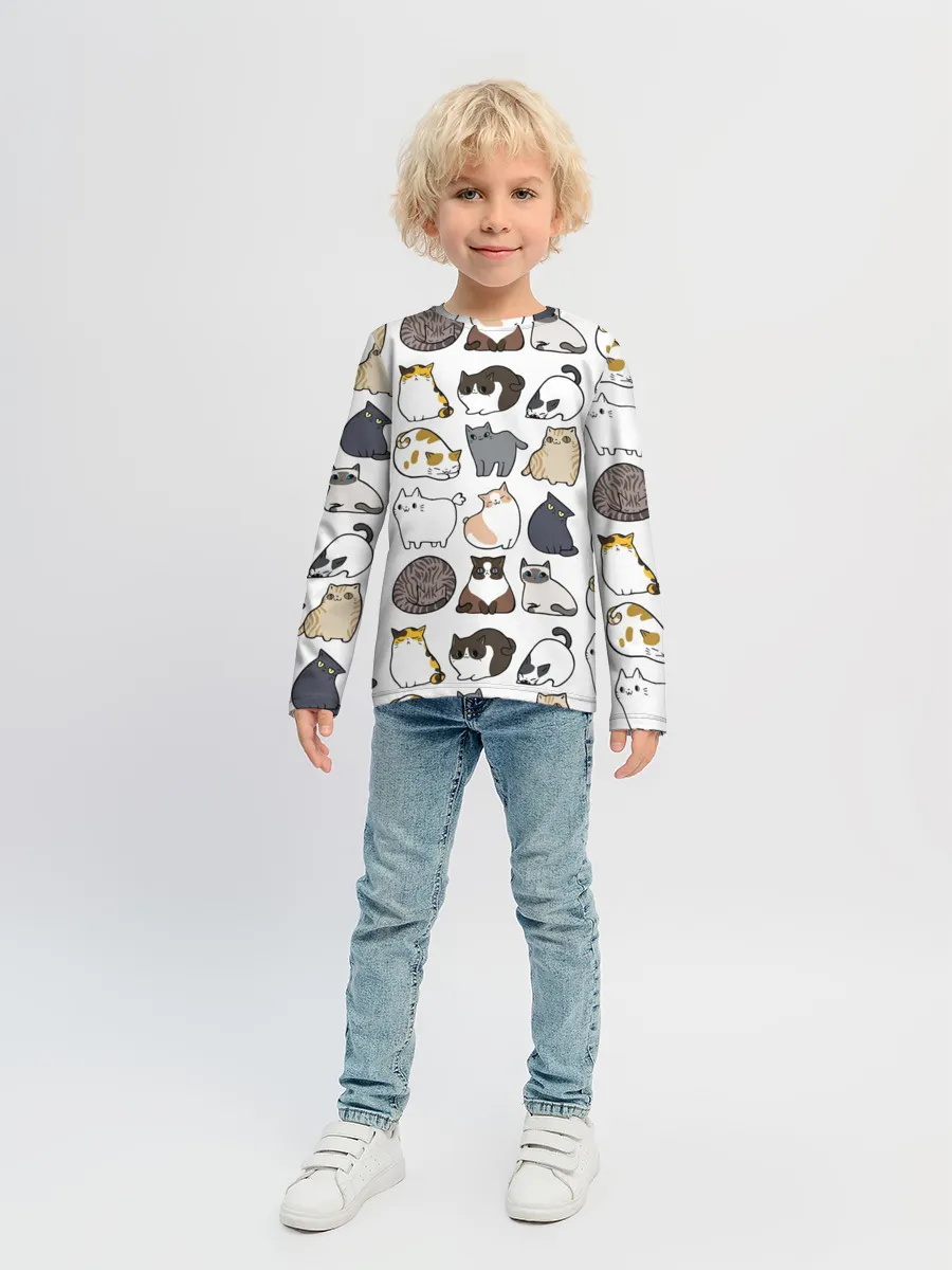Детский лонгслив / Котики
