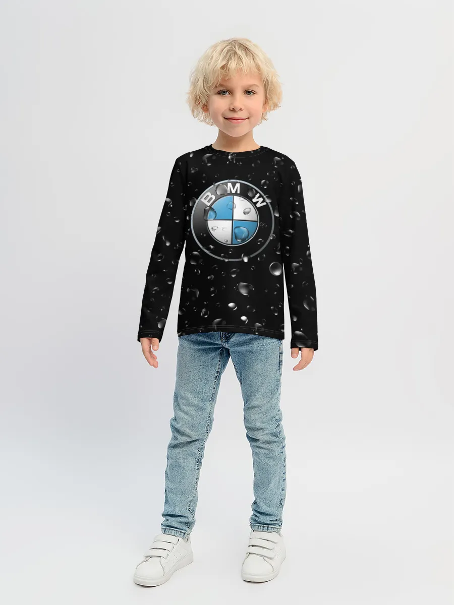 Детский лонгслив / BMW под Дождём