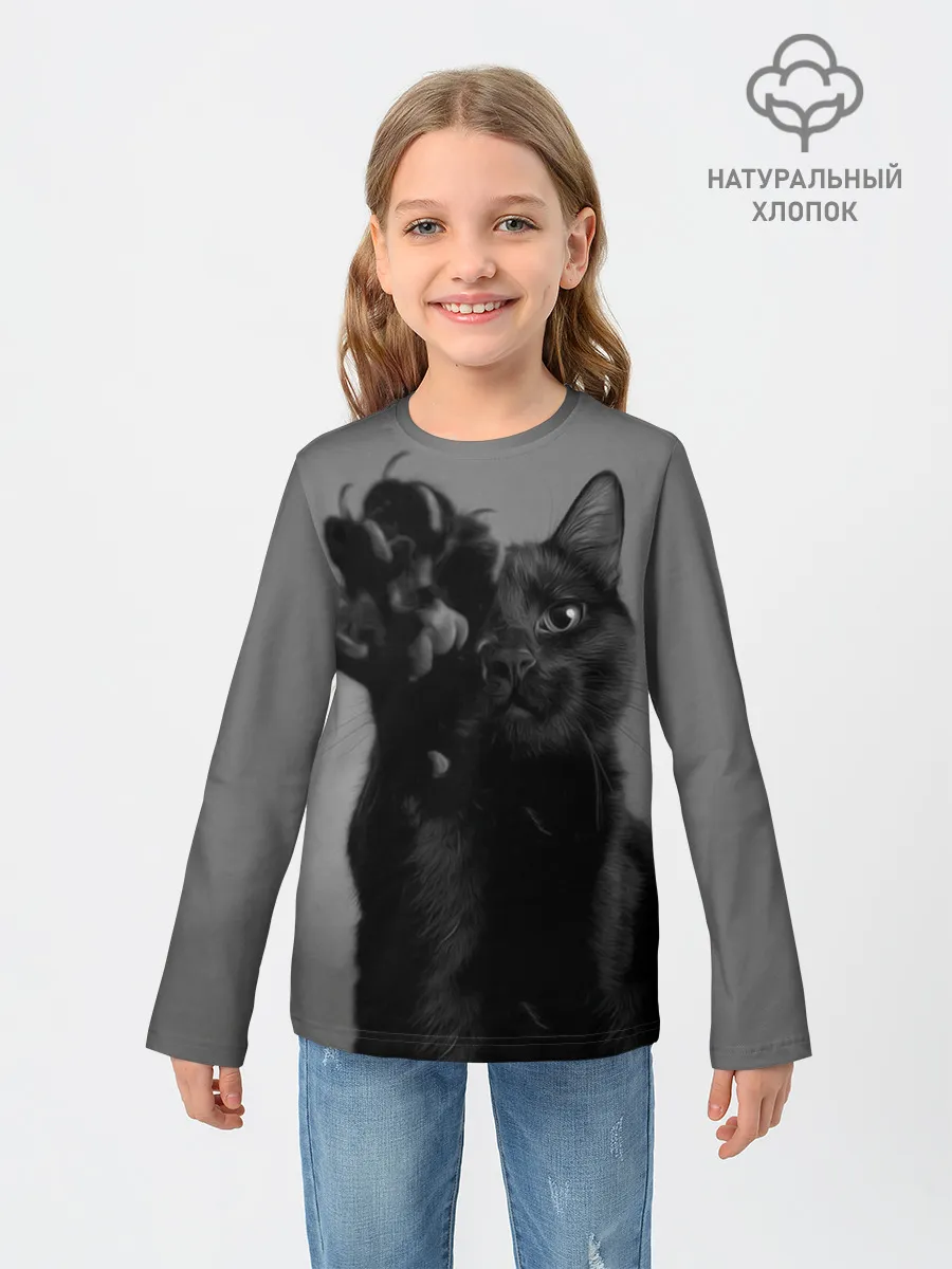 Детский лонгслив / Котик