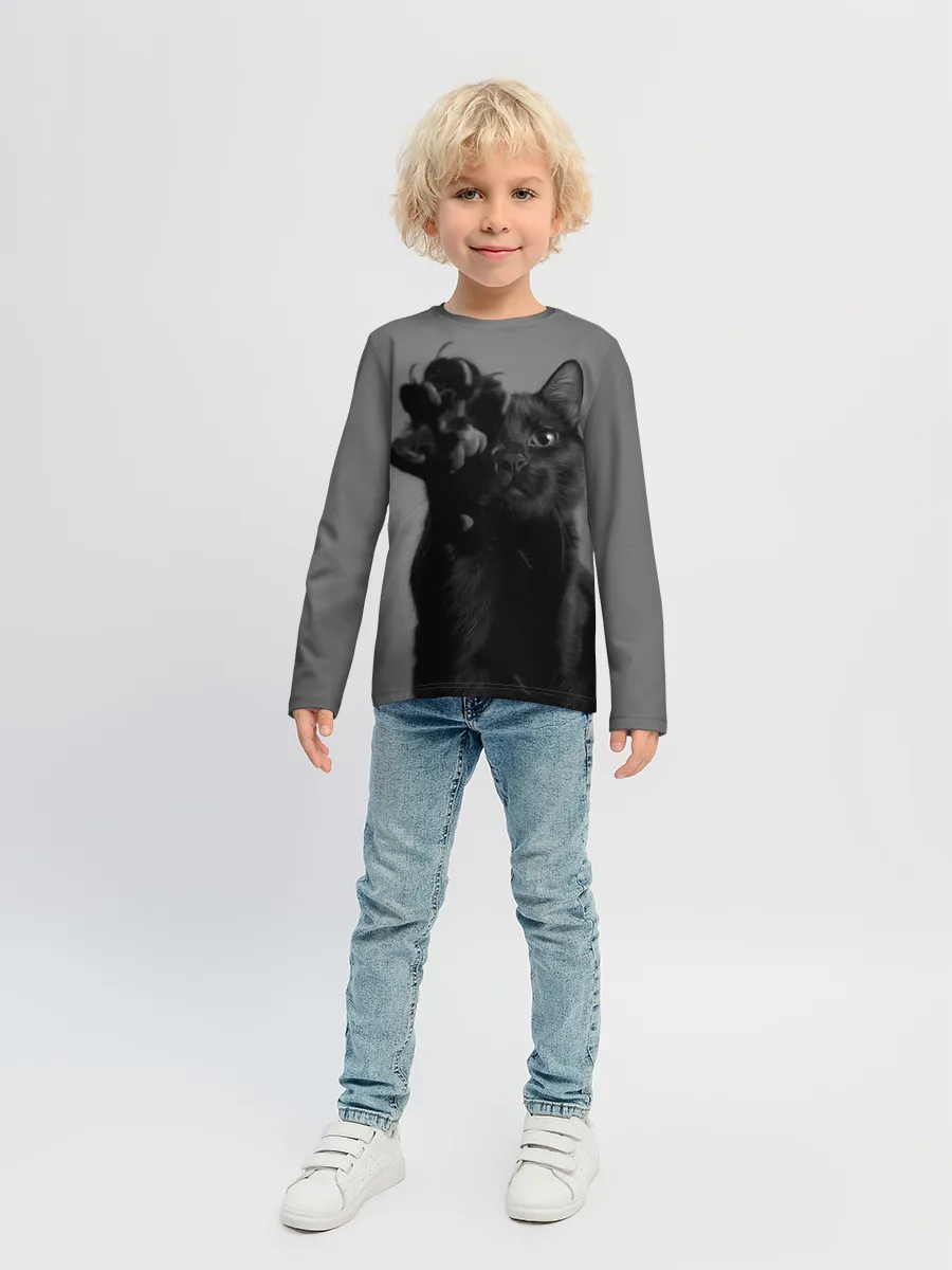 Детский лонгслив / Котик