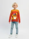 Детский лонгслив / Пика - пика оранжевый